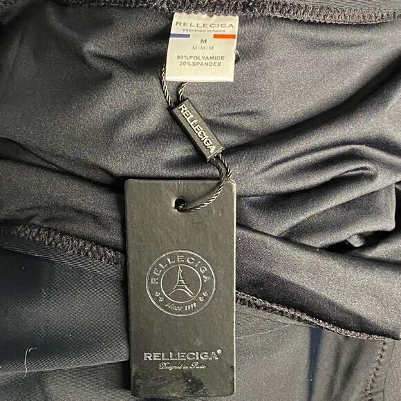 Relleciga Bikini Bottom Women M Black Classic Minimalist Poolside Beach Swim NWT - Picture 5 of 8